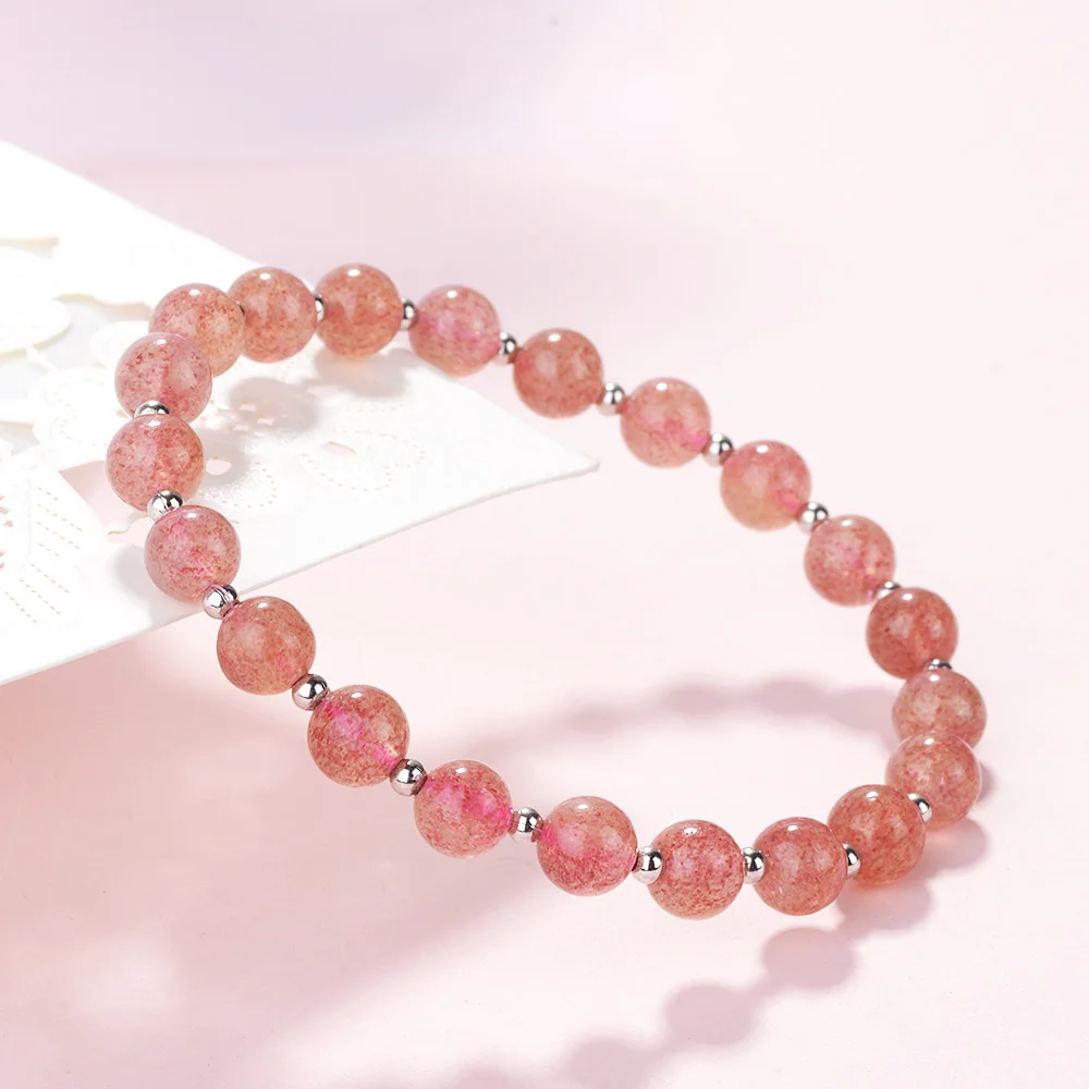 XIYANIKE New Hot Sale Natural Strawberry Crystal Simple Bracelet Sweet Style Statement Accessories Engagement Jewelry For Women
XIYANIKE New Hot Sale Natural Strawberry Crystal Simple Bracelet Sweet Style Statement Accessories Engagement Jewelry For Women