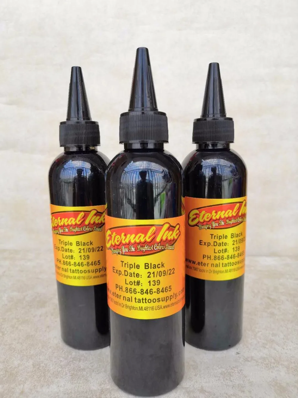 New 3 Bottle 8oz Tattoo Ink Pigments Set Art Body 230ml Black Permanent Beauty Pigment Accessories
New 3 Bottle 8oz Tattoo Ink Pigments Set Art Body 230ml Black Permanent Beauty Pigment Accessories