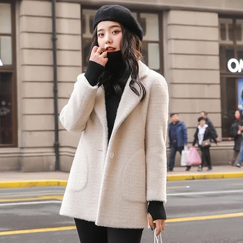 2020 New Autumn And Winter Women's Woolen Coat Solid Color Single-Breasted Woolen Jacket Slim Warm Woolen Coat LQ205
2020 New Autumn And Winter Women's Woolen Coat Solid Color Single-Breasted Woolen Jacket Slim Warm Woolen Coat LQ205