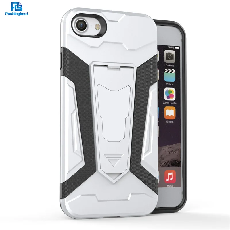 Pushingbest 4.7in для iphone 7 8 силиконовый чехол противоударный антидетонационных Kickstand