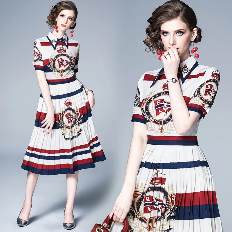 Повседневное женское платье 2019 летнее с коротким рукавом однобортное элегантное