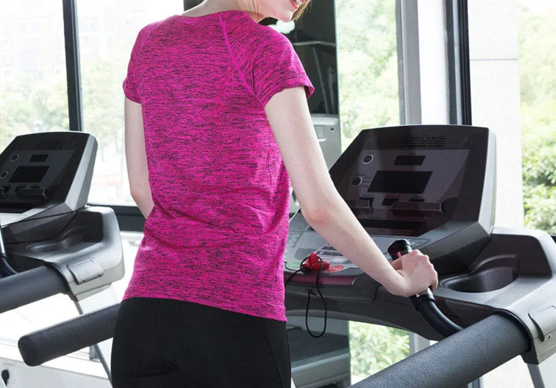 MAIJION 5 Colors Women Yoga Shirt for Fitness Running Sports T Shirt , Quick Dry Sweat Breathable Exercises Short Sleeve Tops MAIJION 5 Colors Women Yoga Shirt for Fitness Running Sports T Shirt , Quick Dry Sweat Breathable Exercises Short Sleeve Tops