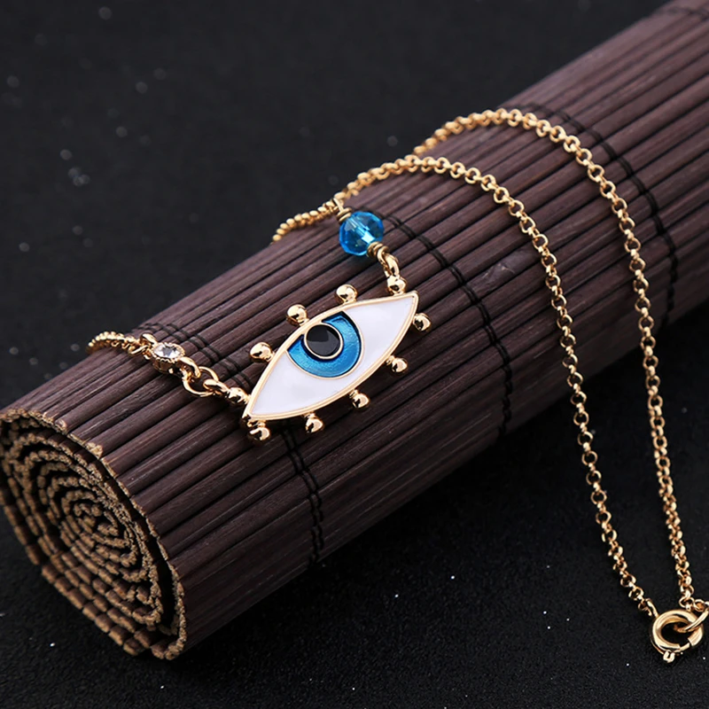 ANL030, Statement Alloy Gold Color Enamel Blue Evil Eye Crystal Pendant Choker Chain Necklace For Women Jewelry
ANL030, Statement Alloy Gold Color Enamel Blue Evil Eye Crystal Pendant Choker Chain Necklace For Women Jewelry