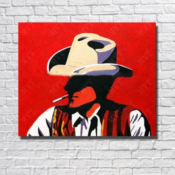 Paintbrush Wall Art Living Room Decor Hand Painted Smoking Man Oil Painting on Canvas Cheap Modern Paintings No framed
Paintbrush Wall Art Living Room Decor Hand Painted Smoking Man Oil Painting on Canvas Cheap Modern Paintings No framed