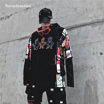 Autumn Men Streetwear Fake two pieces Hip Hop printed Oversized Hooides Sweatshirts 2019 Harajuku cotton Casual Hooded pullover
Autumn Men Streetwear Fake two pieces Hip Hop printed Oversized Hooides Sweatshirts 2019 Harajuku cotton Casual Hooded pullover