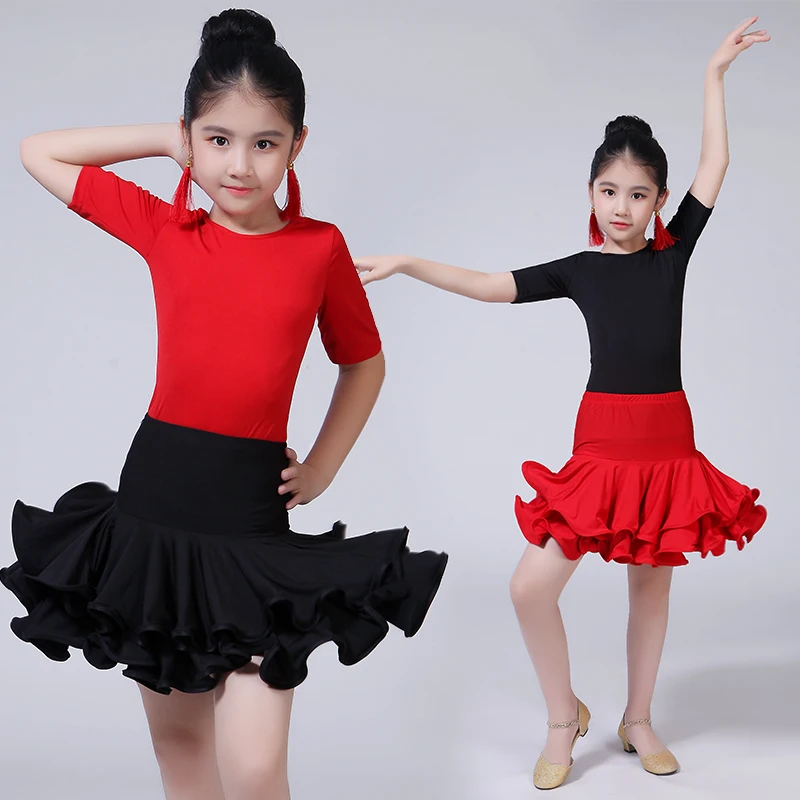 Children Girl Practice Latin Dancing Dress Competition Performance Clothes Red Black Stitching Latin Dress Girl Dancewear Skirt
Children Girl Practice Latin Dancing Dress Competition Performance Clothes Red Black Stitching Latin Dress Girl Dancewear Skirt