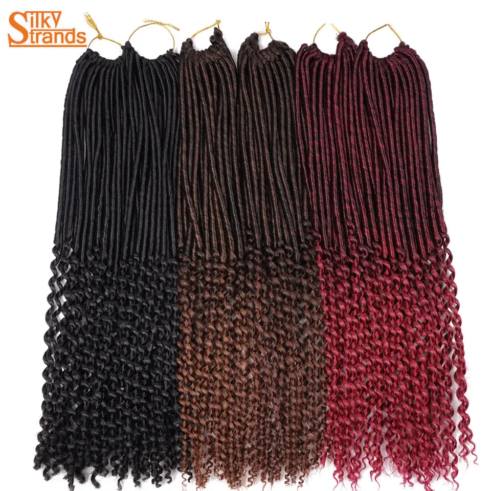 Goddess Faux Locs Crochet Hair Synthetic Ombre Crochet Braids Hair Extensions Curly End Faux Locks Braids Silky Strands
Goddess Faux Locs Crochet Hair Synthetic Ombre Crochet Braids Hair Extensions Curly End Faux Locks Braids Silky Strands