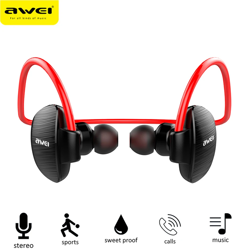 Latest Awei A847BL Wireless Sweatproof Earphone Ear Hooks Neckband Style Bluetooth Sports Earbuds For IPhone IPod Mobile Phone
Latest Awei A847BL Wireless Sweatproof Earphone Ear Hooks Neckband Style Bluetooth Sports Earbuds For IPhone IPod Mobile Phone