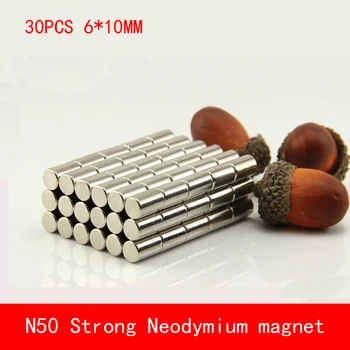 wholesale 30PCS D6*10mm round N50 Strong magnetic force rare earth Neodymium magnet diameter 6X10MM
wholesale 30PCS D6*10mm round N50 Strong magnetic force rare earth Neodymium magnet diameter 6X10MM