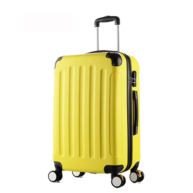 

24 inch Classic striped patch Trolley suitcase/rolling spinner wheels Pull Rod luggage/Women Girl traveller case boarding bag