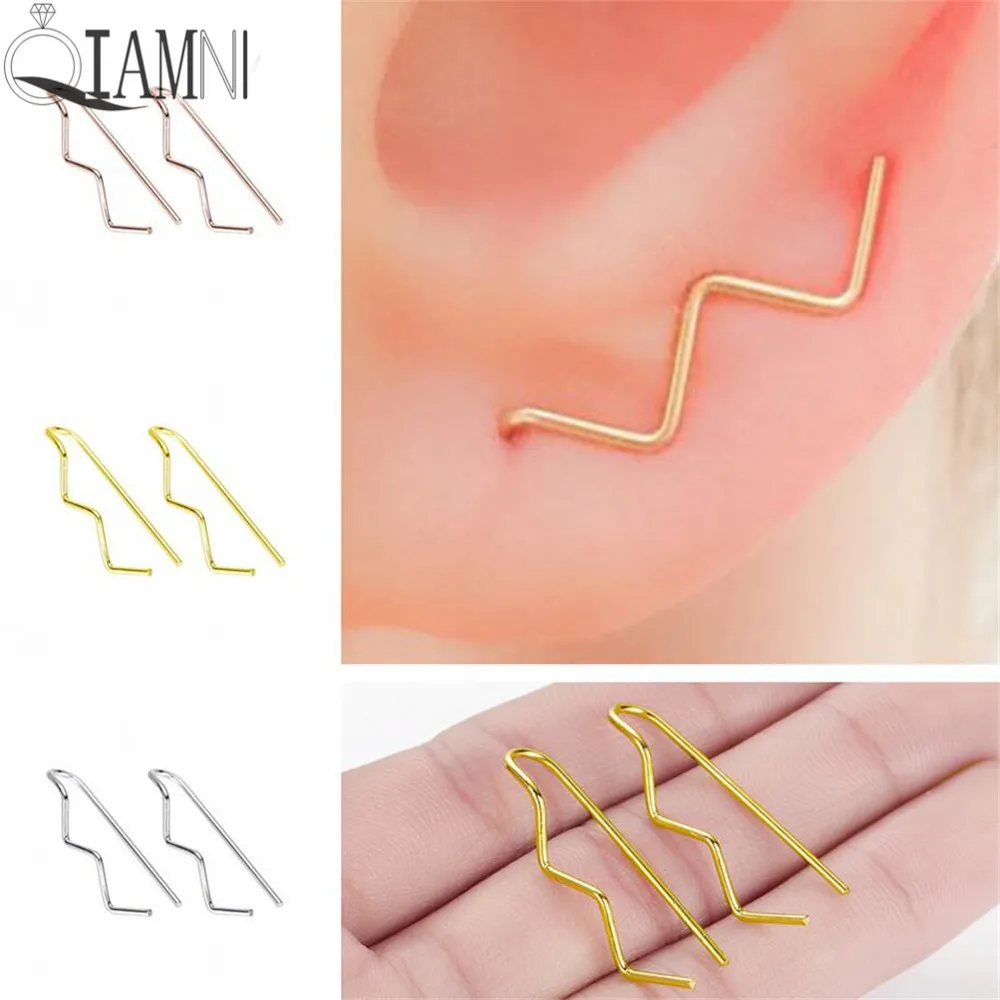 QIAMNI Trendy Wave Ear Climber Earring for Women Girl Punk Ear Crawler Wrap Earring Party Gift Fantaisie Brincos Pendientes
QIAMNI Trendy Wave Ear Climber Earring for Women Girl Punk Ear Crawler Wrap Earring Party Gift Fantaisie Brincos Pendientes