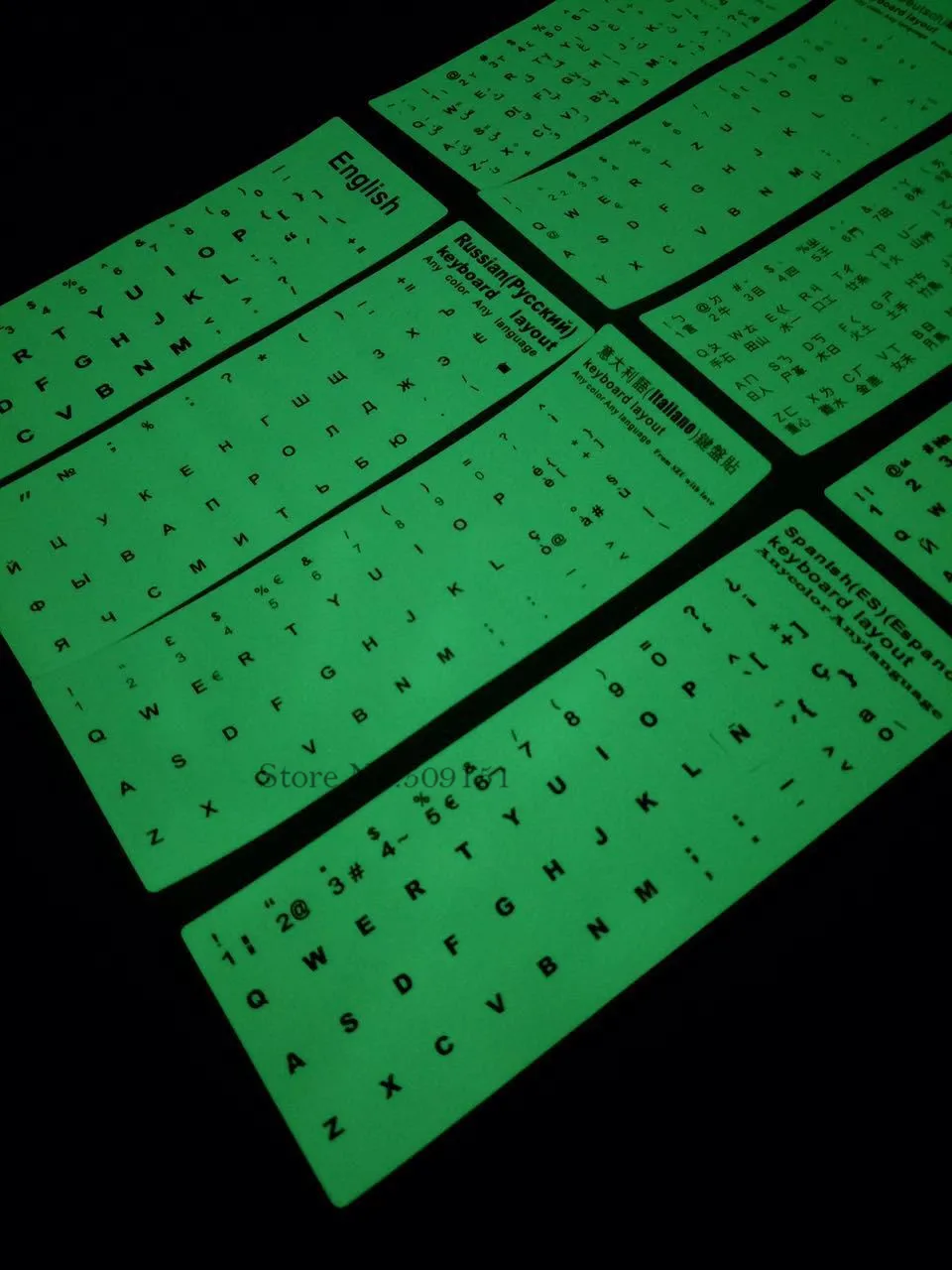 2 PCS Italian English Russian Hebrew Japanese Thai keyboard sticker luminescent glows in the dark stickers on the keyboard
2 PCS Italian English Russian Hebrew Japanese Thai keyboard sticker luminescent glows in the dark stickers on the keyboard