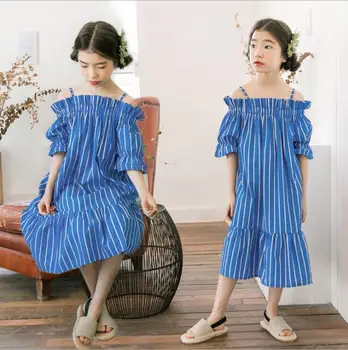 2019 Korean style wholesale girls striped dress cotton off shoulder fashion summer girls dresses 6-11t B542
2019 Korean style wholesale girls striped dress cotton off shoulder fashion summer girls dresses 6-11t B542