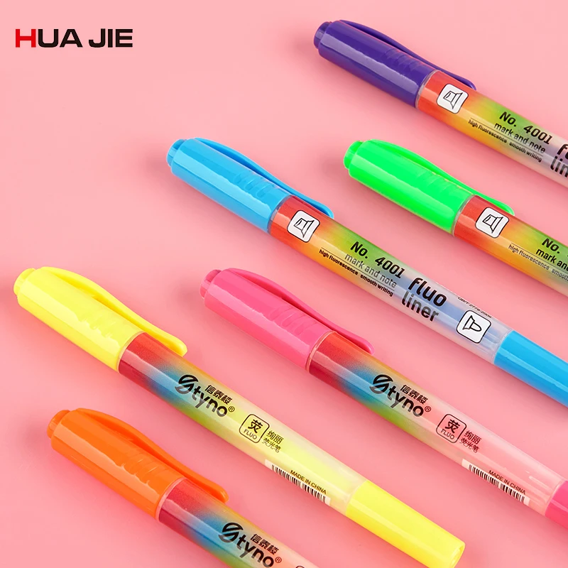 Creative Double Head Highlighter Pen 4/6 Colors Student Mark Graffiti Marker Pen Colorful Drawing Painting Fluorescent Pen 4001
Creative Double Head Highlighter Pen 4/6 Colors Student Mark Graffiti Marker Pen Colorful Drawing Painting Fluorescent Pen 4001