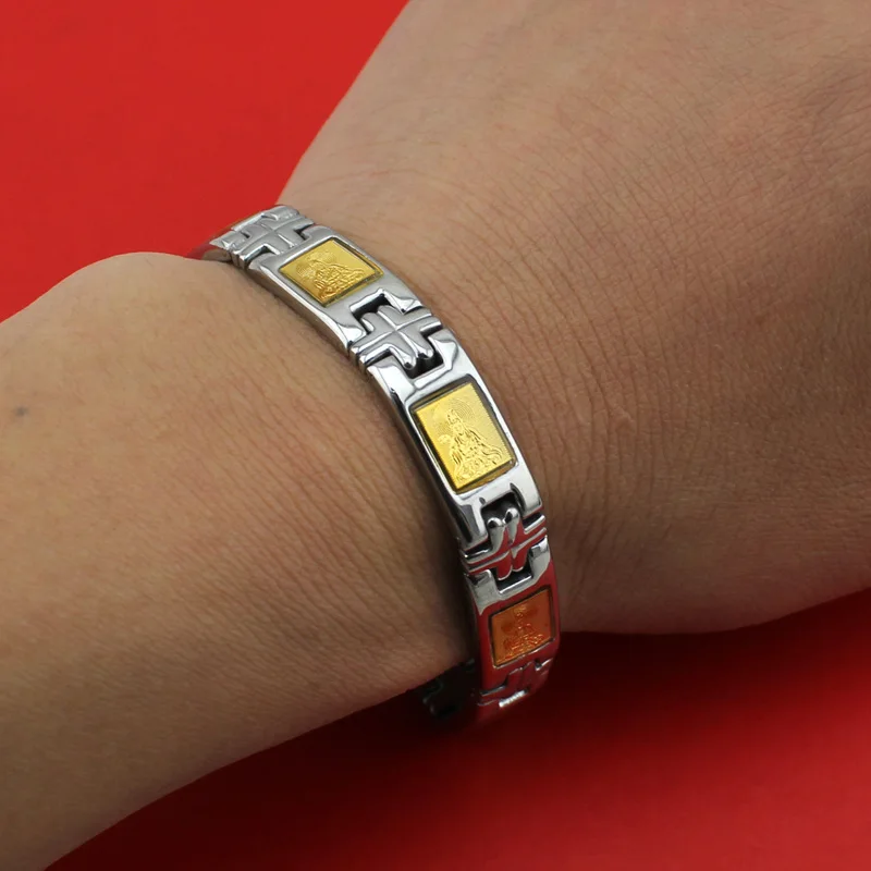 2017 New Hot Sell Mens Gold Avalokitesvara14 Germanium Cell 316L Stainless Steel Bracelet TG04602 Wholesale Free Shipping
2017 New Hot Sell Mens Gold Avalokitesvara14 Germanium Cell 316L Stainless Steel Bracelet TG04602 Wholesale Free Shipping