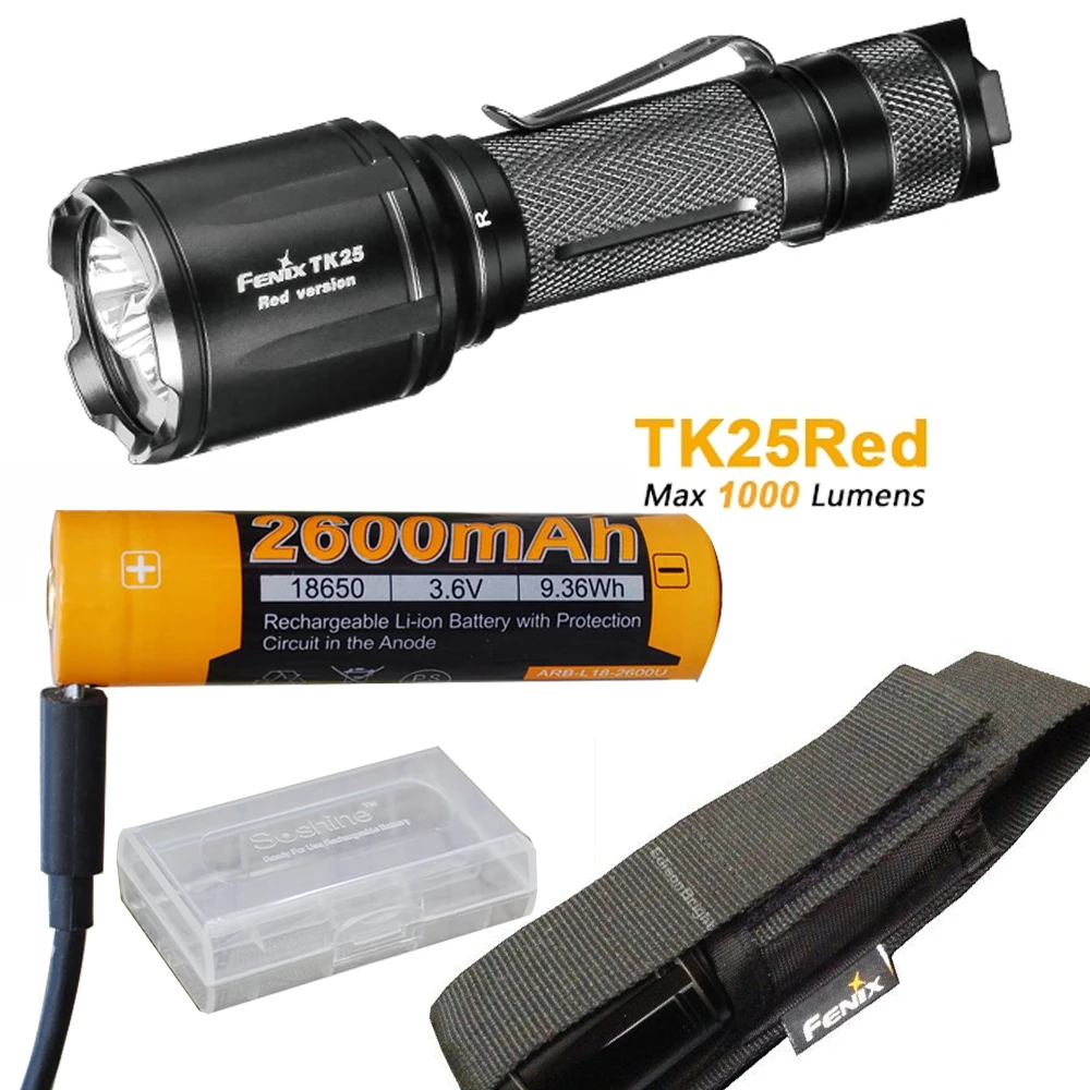 New Arrival Fenix TK25 Red Version Cree XP-G2 S3 & XP-E2 Red LED's Dual Lighting Hunting Flashlight for Most Tactical Demands 
New Arrival Fenix TK25 Red Version Cree XP-G2 S3 & XP-E2 Red LED's Dual Lighting Hunting Flashlight for Most Tactical Demands