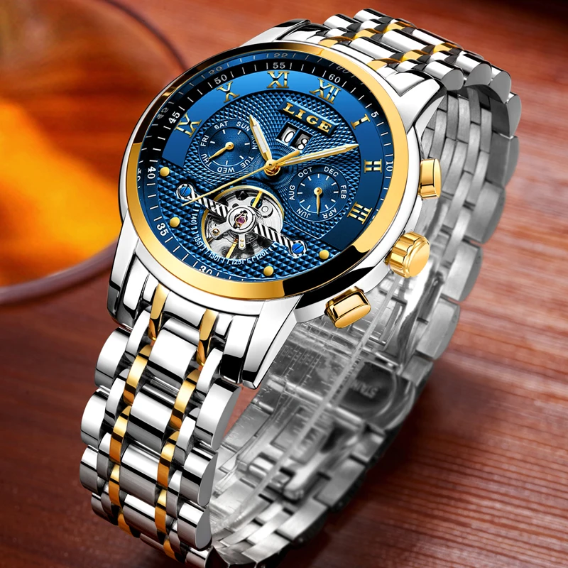 LIGE 2019 New Men Watch Top Brand Luxury Business Automatic Machinery Men's Watches Full Steel Waterproof Man Clock Watchs box
LIGE 2019 New Men Watch Top Brand Luxury Business Automatic Machinery Men's Watches Full Steel Waterproof Man Clock Watchs box