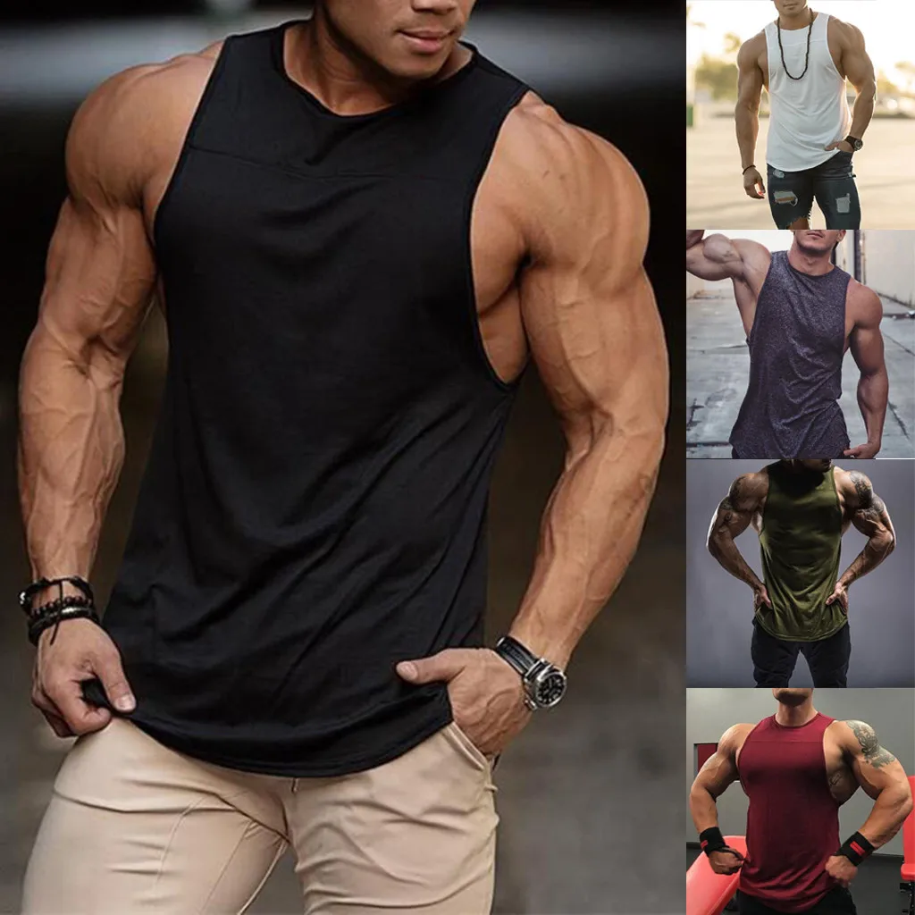 2019 New Men's Tank Top Bodybuilding Gyms Stringer Sport Fitness Sleeveless Vest Fitness Singlet Shirt Male Clothing Undershirt
2019 New Men's Tank Top Bodybuilding Gyms Stringer Sport Fitness Sleeveless Vest Fitness Singlet Shirt Male Clothing Undershirt