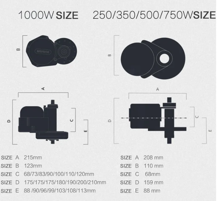 Best Bafang BBS03 48V 1000W Mid Drive Motor 8fun Bicycle Electric Bike Conversion Kits C965 eBike Display 4