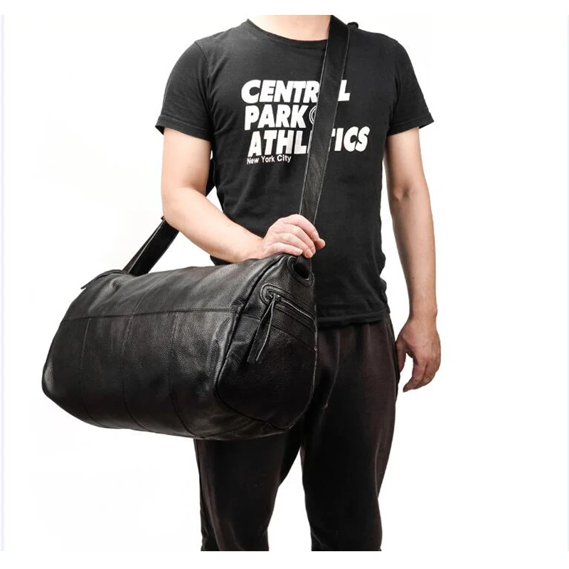 Big Capacity Genuine Leather Travel Bags Men Women Soft Black Cowhide Casual Travel Duffel large luggage Weekend shoulder bag
Big Capacity Genuine Leather Travel Bags Men Women Soft Black Cowhide Casual Travel Duffel large luggage Weekend shoulder bag