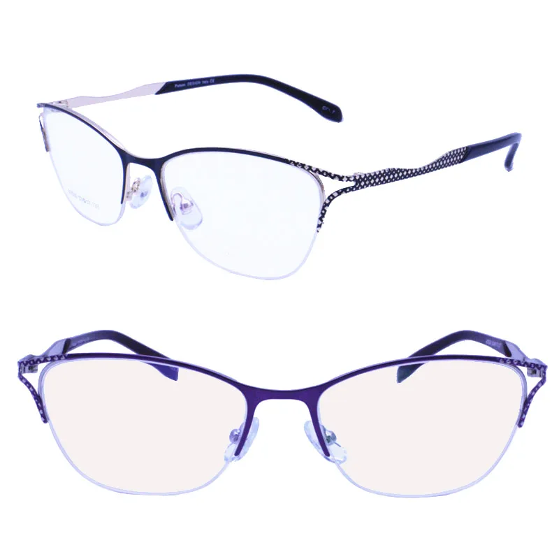 67030 butterfly shape halfrim metal with luxury carving dos pattern progressive prescription trendy slim glasses for women
67030 butterfly shape halfrim metal with luxury carving dos pattern progressive prescription trendy slim glasses for women