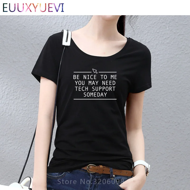 2018 Funny Tech Support Printed Women T Shirt Novelty Gift Tee Computer Geek Smart Harajuku T-shirt Summer Style Fit S-XXL
2018 Funny Tech Support Printed Women T Shirt Novelty Gift Tee Computer Geek Smart Harajuku T-shirt Summer Style Fit S-XXL