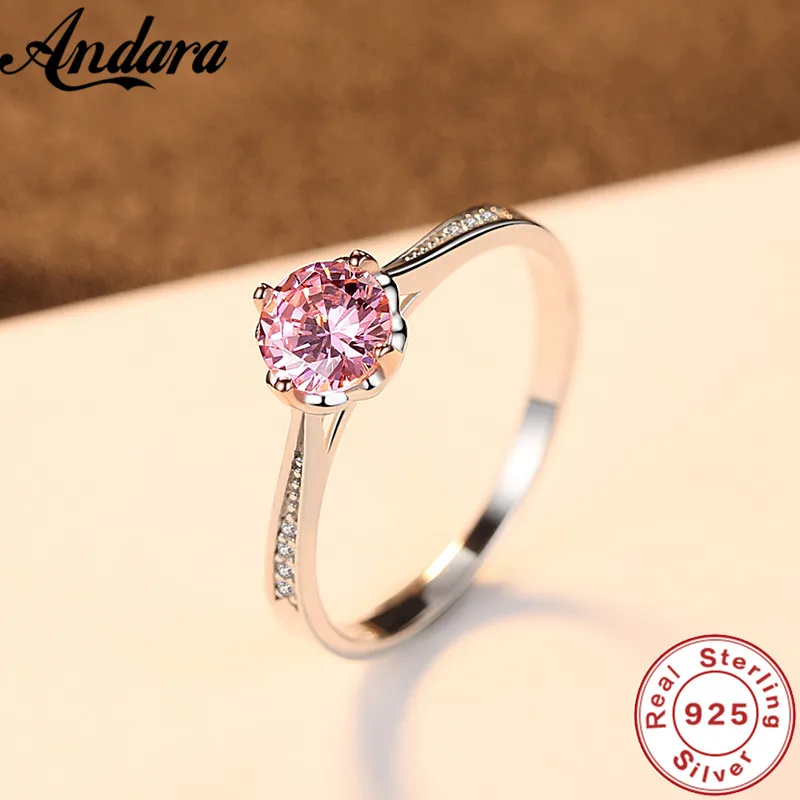 Hot 100% 925 Sterling Silver Pink Crystal AAA Zircon Women Ring Exquisite S925 Jewelry
Hot 100% 925 Sterling Silver Pink Crystal AAA Zircon Women Ring Exquisite S925 Jewelry