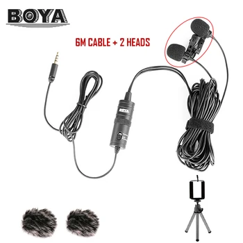 BOYA BY-M1DM Dual Head Lavalier Condenser Microphone Audio Record for Youtube iPhone Andriod DSLR Canon Nikon Camcorder
BOYA BY-M1DM Dual Head Lavalier Condenser Microphone Audio Record for Youtube iPhone Andriod DSLR Canon Nikon Camcorder