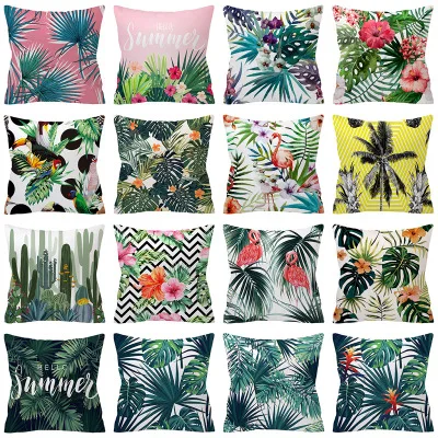 ZENGIA Sofa Decorative Cushion Cover Tropical Plant Leaf Pillow case Polyester 45*45 Throw Pillows Home Decor sofa Pillow cover
ZENGIA Sofa Decorative Cushion Cover Tropical Plant Leaf Pillow case Polyester 45*45 Throw Pillows Home Decor sofa Pillow cover