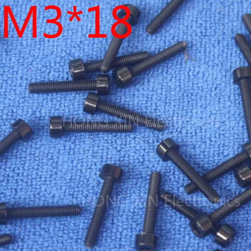 M3*18 Black 1pcs Nylon Inner Hexagon Socket Head Cap Screws 18mm Plastic Bolt Insolation brand new RoHS compliant PC/board DIY
M3*18 Black 1pcs Nylon Inner Hexagon Socket Head Cap Screws 18mm Plastic Bolt Insolation brand new RoHS compliant PC/board DIY