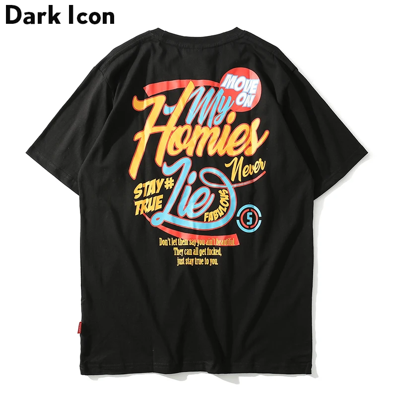 Dark Icon Stay True Slogan Tshirt Men 2019 Summer Letters Printed Hip Hop T-shirt Short Sleeved Cotton Tee Shirts Streetwear
Dark Icon Stay True Slogan Tshirt Men 2019 Summer Letters Printed Hip Hop T-shirt Short Sleeved Cotton Tee Shirts Streetwear