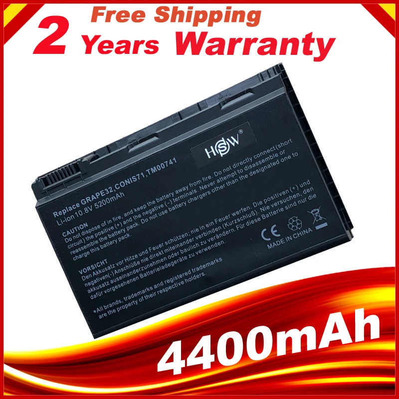 

4400mAh laptop battery For Acer Extensa 5630 5630EZ 5630G 5630Z 5630ZG 5520g 5635 7220 7620 7620G 7620Z GRAPE32 GRAPE34