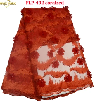 African Tulle Lace Fabric 2017 African French Lace Fabric High Quality With 3D Flowers Nigerian Embroidery Tulle lace FLP-492
African Tulle Lace Fabric 2017 African French Lace Fabric High Quality With 3D Flowers Nigerian Embroidery Tulle lace FLP-492
