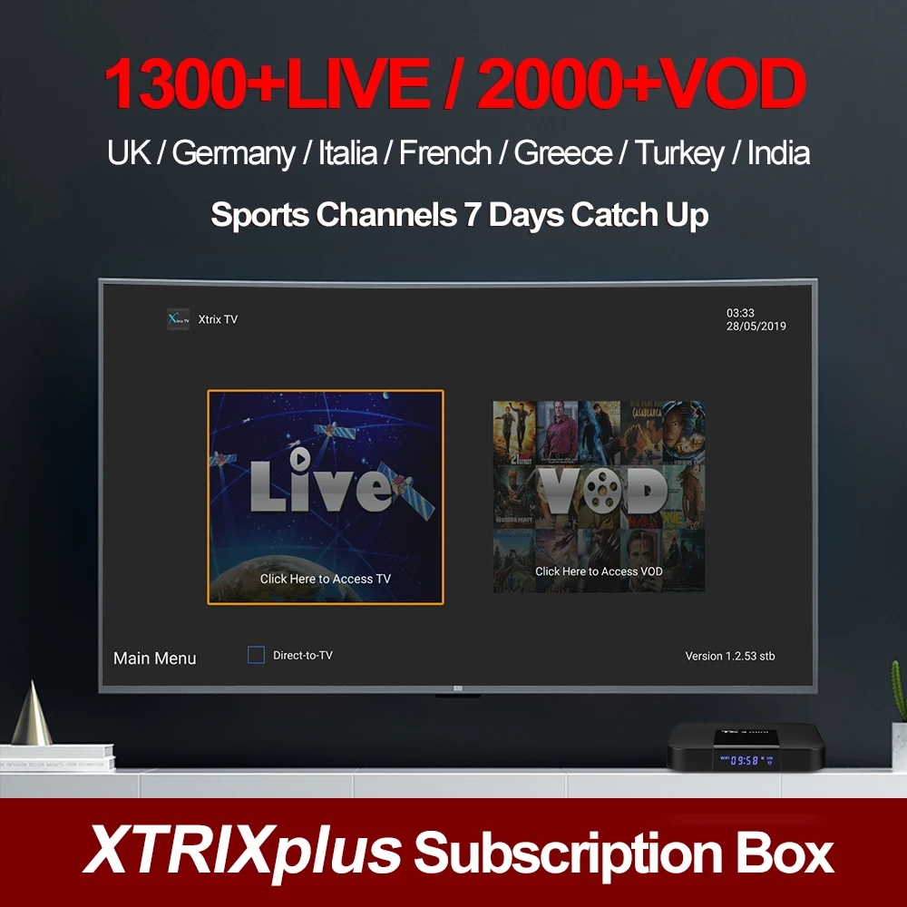 Apkintvbox Greece Australia IPTV Xtrix TV Plus 7 Days Catch UP Replay UK USA French Arabic Cyprus Package Set up Android TV Box
Apkintvbox Greece Australia IPTV Xtrix TV Plus 7 Days Catch UP Replay UK USA French Arabic Cyprus Package Set up Android TV Box