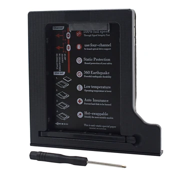 Universal Aluminum 2nd HDD Caddy 12.7mm SATA 3.0 Dual LED Indicator for 2.5" SSD Hard Disk Case Enclosure for Laptop DVD-ROM
Universal Aluminum 2nd HDD Caddy 12.7mm SATA 3.0 Dual LED Indicator for 2.5" SSD Hard Disk Case Enclosure for Laptop DVD-ROM