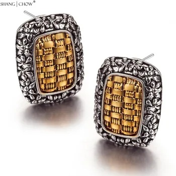 New retro Style 925 Sterling Silver Filled Gold Earrings E0453
New retro Style 925 Sterling Silver Filled Gold Earrings E0453