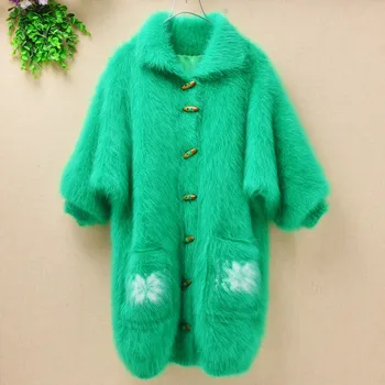 Korea thicken warm medium long real mink cashmere cardigan ladies Women thin batwing half-sleeves angora fur sweater coat winter
Korea thicken warm medium long real mink cashmere cardigan ladies Women thin batwing half-sleeves angora fur sweater coat winter