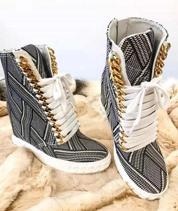 Geometric Zipper Printing Women Fashion Lace Up Casual Shoes New Style Ladies Increased Heel Shoes Winter Hot Vulcanize Shoes
Geometric Zipper Printing Women Fashion Lace Up Casual Shoes New Style Ladies Increased Heel Shoes Winter Hot Vulcanize Shoes