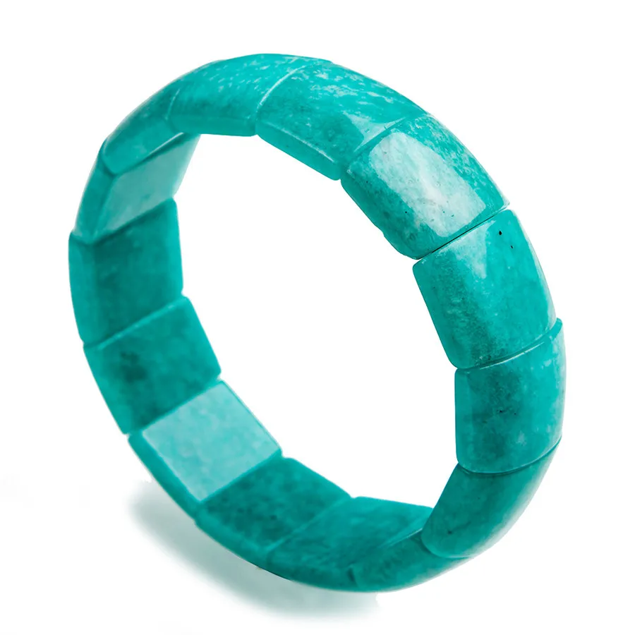 100% Genuine Natural Amazonite Bangles Gemstone Crystal Rectangle Bead Stretch Bracelets Bangles For Women AAAAA 16x7mm
100% Genuine Natural Amazonite Bangles Gemstone Crystal Rectangle Bead Stretch Bracelets Bangles For Women AAAAA 16x7mm