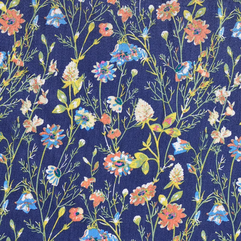 

2Meter Rayon Cotton Fabric Floral Print Material Cloth for cloth and dress