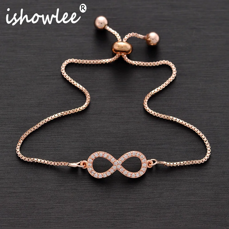 ISHOWLEE Gold 585 Infinity Bracelets With Stones Cubic Zirconia Lucky Charm Chain Bracelets for Women Fashionable Jewelry slb05
ISHOWLEE Gold 585 Infinity Bracelets With Stones Cubic Zirconia Lucky Charm Chain Bracelets for Women Fashionable Jewelry slb05