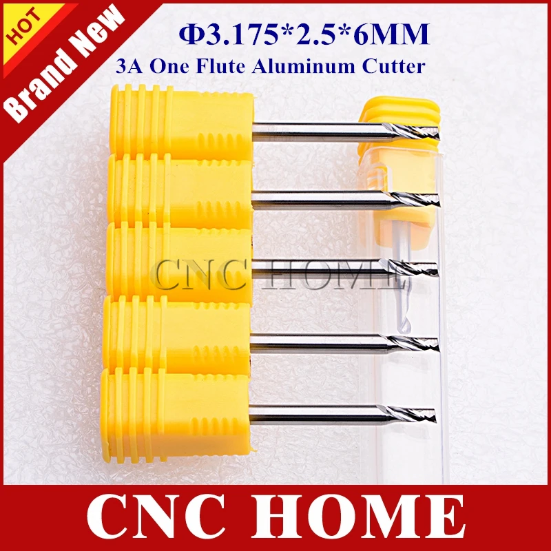 5Pcs 3.175*2.5*6MM Single Flute Aluminum Milling Cutter, Quality End Mill Tool, CNC Router Bit, Cutting Tool for Aluminum,Copper
5Pcs 3.175*2.5*6MM Single Flute Aluminum Milling Cutter, Quality End Mill Tool, CNC Router Bit, Cutting Tool for Aluminum,Copper