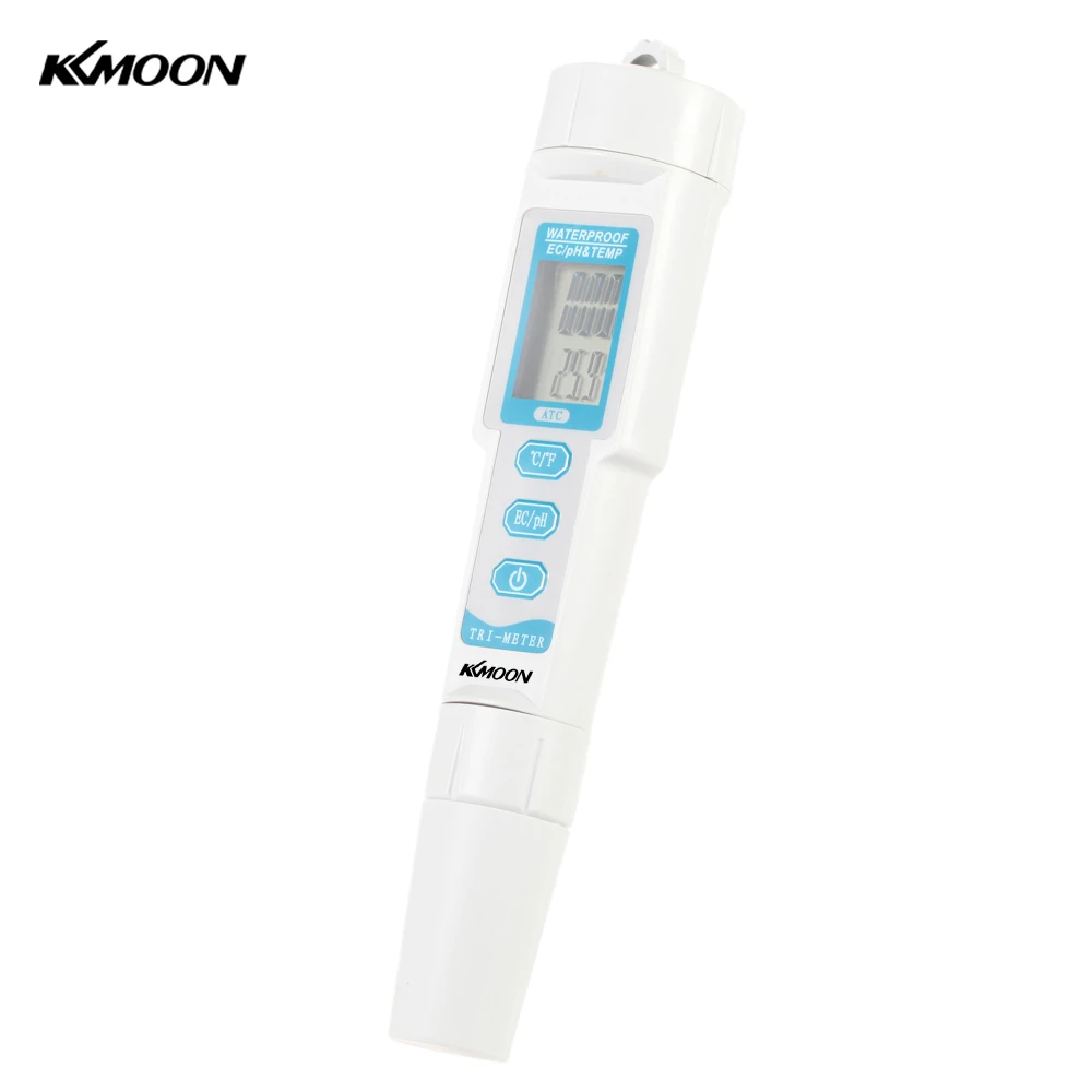 KKmoon New Professional 3 в 1 мультипараметры тестер качества воды монитор портативный pH EC