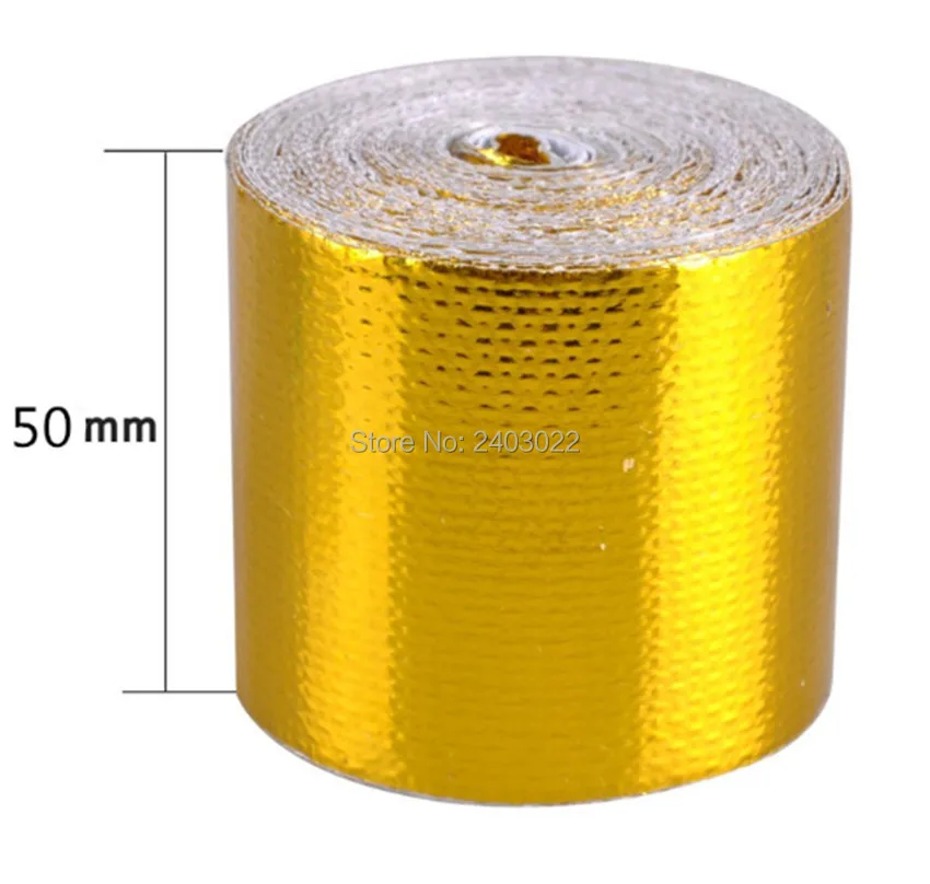5cm * 5M Reflect A Gold Thermal Tape Intake Wrap Reflective Heat Barrier Self Adhesive Engine Heat Protection Resistant
5cm * 5M Reflect A Gold Thermal Tape Intake Wrap Reflective Heat Barrier Self Adhesive Engine Heat Protection Resistant