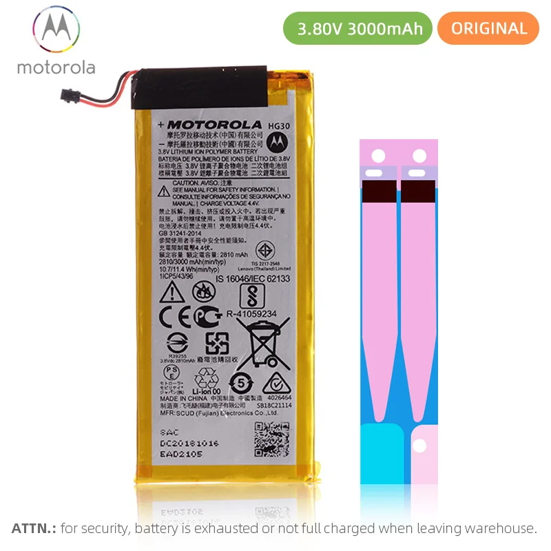 Original Battery For Moto G5S Plus Battery Dual XT1791 XT1792 XT1793 XT1794 XT1795 XT1805 HG30 2810mAh Full Capacity
Original Battery For Moto G5S Plus Battery Dual XT1791 XT1792 XT1793 XT1794 XT1795 XT1805 HG30 2810mAh Full Capacity