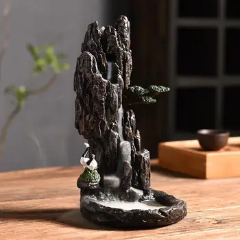Buddhism Backflow Incense Burner Waterfall Incense Cone Sticks Holder Ceramic Censer Zen Lofty Mountains And Flowing Water Decor
Buddhism Backflow Incense Burner Waterfall Incense Cone Sticks Holder Ceramic Censer Zen Lofty Mountains And Flowing Water Decor