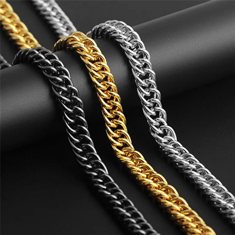 Punk Men Necklaces Silver Black Gold Stainless Steel Necklace for Women 3MM Square Pearl Chain Necklace DIY Jewelry erkek kolye6
Punk Men Necklaces Silver Black Gold Stainless Steel Necklace for Women 3MM Square Pearl Chain Necklace DIY Jewelry erkek kolye6