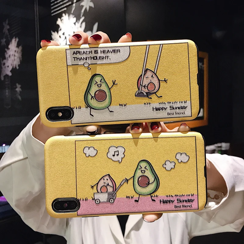 Cute and interesting avocado for apple case for iphone x xr xs Max case for iphone 6 6S 8 7 plus embossed soft shockproof shell
Cute and interesting avocado for apple case for iphone x xr xs Max case for iphone 6 6S 8 7 plus embossed soft shockproof shell
