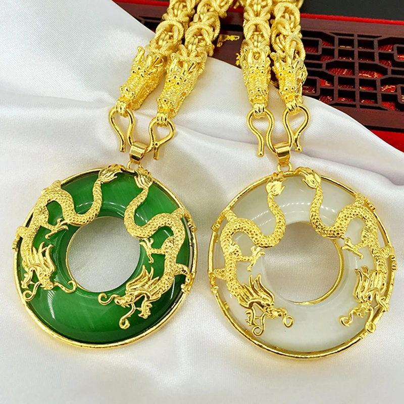 Vietnam Sand Gold Pendant Fashion Concise No Fade Big Dragon Charms Necklace for Men
Vietnam Sand Gold Pendant Fashion Concise No Fade Big Dragon Charms Necklace for Men
