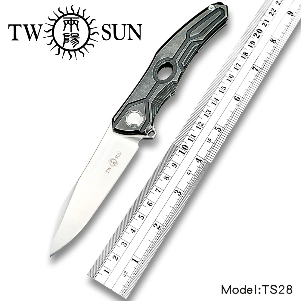 TWOSUN d2 blade folding Pocket Knife tactical knives camping knife hunting outdoor tool EDC Titanium bearings Fast Open TS28
TWOSUN d2 blade folding Pocket Knife tactical knives camping knife hunting outdoor tool EDC Titanium bearings Fast Open TS28